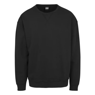 Abbildung von Urban Classics OPEN EDGE CREW Sweatshirt, Herren, Größe: Large, Black