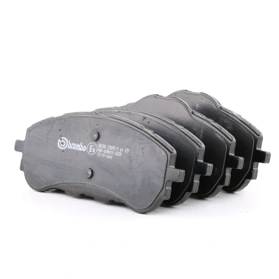 Abbildung von BREMBO P 61 120 Bremsbelagsatz exkl. Verschleißwarnkontakt mit Bremssattelschrauben Zubehör PEUGEOT: 308 SW 2, II Schrägheck