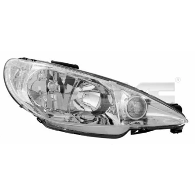 Abbildung von TYC 20 6155 35 2 Scheinwerfer rechts H7/H7 für Rechtsverkehr mit Elektromotor PEUGEOT: 206 Schrägheck, SW
