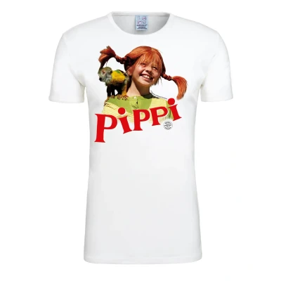 Abbildung von Logoshirt Tshirt Pippi Langstrumpf print, Herren, Größe: Small, Altweiss