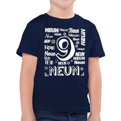 Abbildung von Kinder t Shirt Jungen 9. Geburtstag Neunter Zahlen 140 (9/11 Jahre) Dunkelblau 9 Junge Tshirt Jahre geburtstagsshirt zum Shirts fã¼r neunte Jungs Geb neun Geburtstags mit Zahl