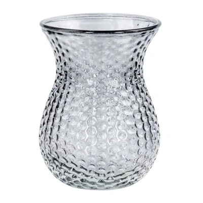 Abbildung von Retro Vase Grau Glas Blumenvase Dekovase Glasvase Blumendeko Frühling Tischdeko