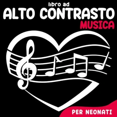 Abbildung von Libro ad alto contrasto per neonati: Immagini in bianco e nero con strumenti musicali bambini da 0 a 12 mesi
