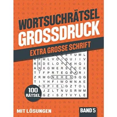 Abbildung von Wortsuchrätsel Großdruck: Buchstabenrätsel Heft mit extra großer Schrift für Senioren und Erwachsene Band 5