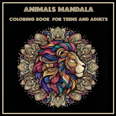 Abbildung von Animals Mandala coloring book for teens and adults relaxation &amp; stress relief