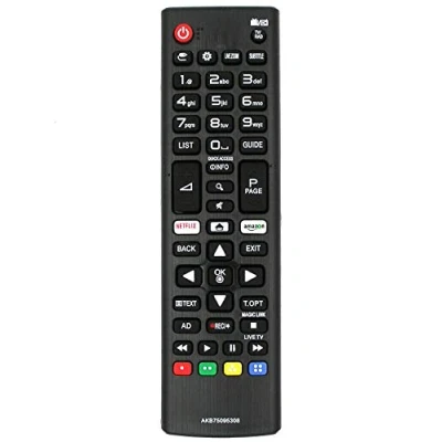 Abbildung von Ersatz TV Fernbedienung passend für LG AKB75095308 Fernseher Netflix Amazon
