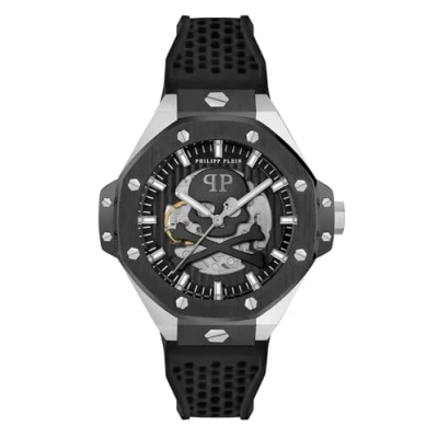 Abbildung von Philipp Plein Herren Uhr Automatik $KELETON ROYAL PWPFA0824 Silikon