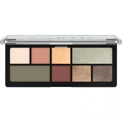 Abbildung von Catrice The Cozy Earth Eyeshadow Palette, Lidschatten, Mehrfarbig, 8 Farben, langanhaltend, Expressergebnis, hochpigmentiert, vegan, ohne Mikroplastikpartikel, Parfüm, ölfrei, 1er Pack (9g)
