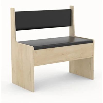 Abbildung von VCM Holz Eckbank Sitzbank Bank mit Truhe Esal Breite 80 cm Anthrazit/Honig Eiche