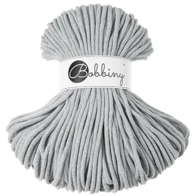 Abbildung von Bobbiny Makramee Schnur, geflochten, 5 mm, Hellgrau, 100 m