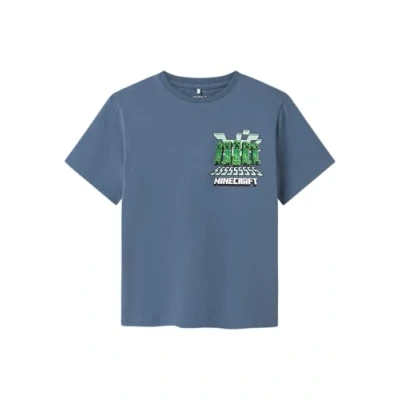 Abbildung von Name it Minecraft Tshirt print für Kinder, Größe: 116, Blue mirage