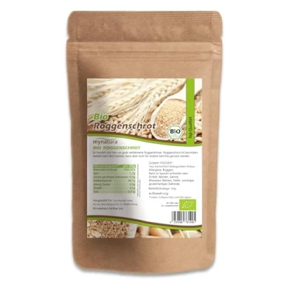 Abbildung von Mynatura Bio Roggenschrot Roggen Getreideschrot Zum Backen Fürs Müsli Vegane Ernährung Getreide Im Beutel 500g