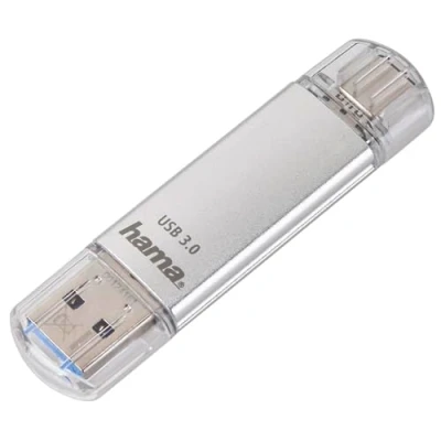 Abbildung von Hama USB Stick &quot;C Laeta&quot;, C 3.1/USB 3.0, 128GB, 40 MB/s, Silber