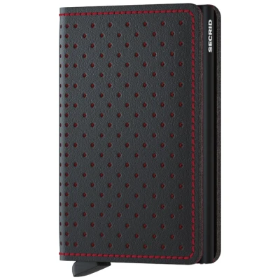 Abbildung von Secrid Slimwallet Portemonnaie Perforated black &amp; red