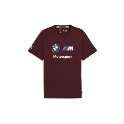Abbildung von Puma BMW M Motorsport Essentials Logo T Shirt für Herren Mit Print Ruby Shimmer Größe: XL