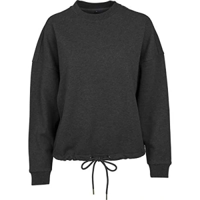 Abbildung von Build Your Brand Damen BY058 Ladies Oversize Crewneck Sweatjacke, Black, S