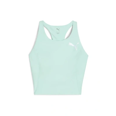 Abbildung von Puma RACEDAY Ultraform Running Crop Top Damen Mit Plain Mint Melt Größe: XL