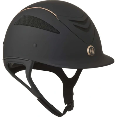 Abbildung von OneK Reithelm Defender Pro Matt Rosegold Lines Schwarz 2
