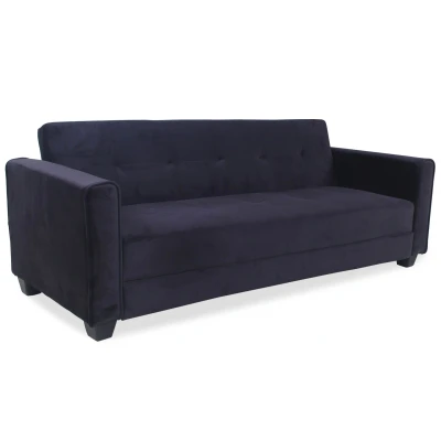 Abbildung von Menzzo Clayton Samtsofa schwarz 200