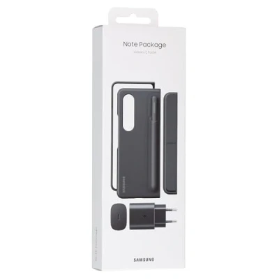 Abbildung von Samsung Leren Book Hülle Mit S Pen Schwarz Galaxy Z Fold 4 + USB C Schnellladegerät 25W
