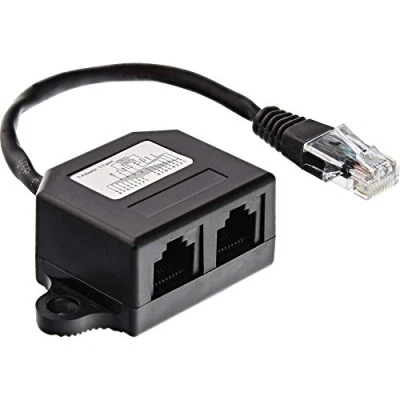 Abbildung von InLine 69932B ISDN Verteiler, 2x RJ45 Buchse, 15cm Kabel, mit Endwiderständen, montierbar