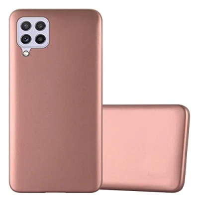 Abbildung von Cadorabo Hülle kompatibel mit Samsung Galaxy A22 4G M22 M32 Schutzhülle TPU Silikon Case Metallic Design Slim Kratzfest Weiche Gummi Rundumschutz für in Rosa