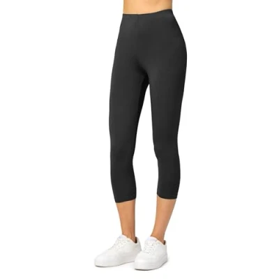 Abbildung von Merry Style Damen Leggings 3/4 Capri aus Viskose MS10 144 (Schwarz, XXL)