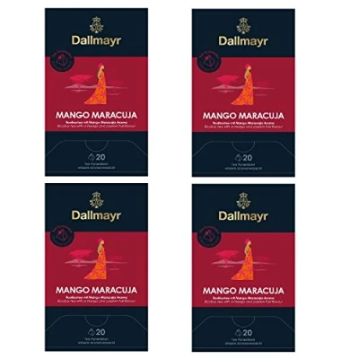 Abbildung von 4 x Dallmayr Rooibos Mango Maracuja 20 Pyramiden a 2,5g