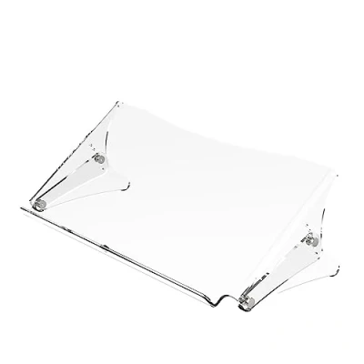 Abbildung von Dataflex Addit ErgoDoc® Dokumentenhalter Verstellbar 400, Klarer Acryl, auch geeignet für Bücher, Ordner bis A3, Verstellbar, Tragkraft 6kg, Ablagefläche Tastatur