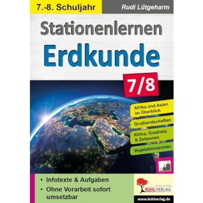 Abbildung von Stationenlernen Erdkunde / Klasse 7 8: Übersichtliche Aufgabenkarten in drei Niveaustufen
