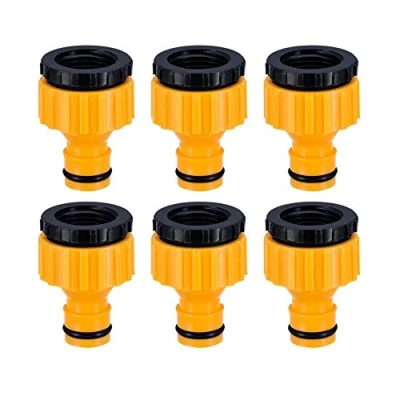 Abbildung von Topways® 6 Stück Hahnverbinder Anschluss für Wasserhähne mit Gewinde, 1/2 &#039;&#039; 3/4 BSP 2in1 Tap Connector Faucet Adapter Garten Wasserhahn Gewinde