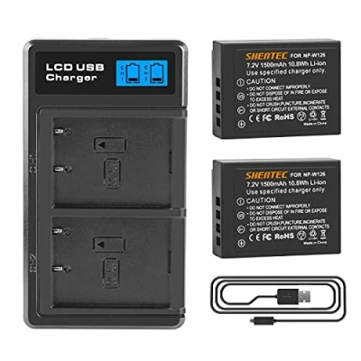 Abbildung von 2X Shentec 7.2V 1500mAh NP W126S Akku für Fujifilm W126 X100F X A1 A2 A3 A5 A10 E2 E2S Pro1 Pro2 T1 T2 T3 T10 T20 T30 T100