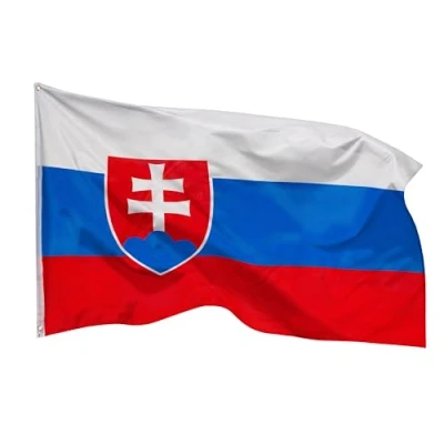Abbildung von PHENO FLAGS Slowakei Flagge 90x150cm wetterbeständige Fahne mit Messingösen, 100% Polyester, robuste Doppelnaht &amp; in lebendigen Farben ideal für Flaggen Liebhaber