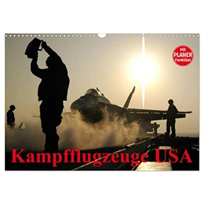 Abbildung von Kampfflugzeuge USA (Wandkalender 2025 DIN A3 quer), CALVENDO Monatskalender