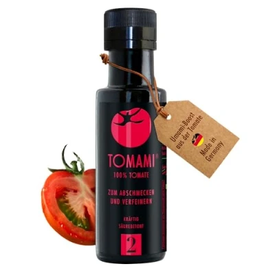 Abbildung von Tomami No.2 Umami Würzsauce 90ml 100% Tomate Vegan, Glutenfrei, Laktosefrei, Sojafrei Fruchtig Aromatischer Geschmack Ideal zu Mediterraner Küche