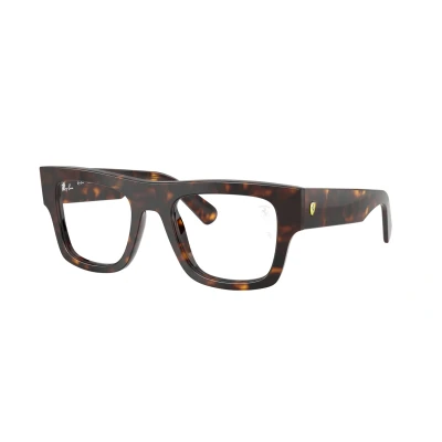 Abbildung von Ray Ban Unisex RX5517M F613 Rahmen von BRILLEN Acetat Schildkröte Transparent Quadratisch Normal