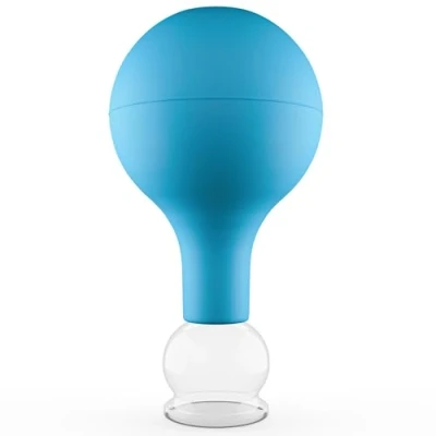 Abbildung von pulox Vakuum Massager Schröpfglas aus Echtglas mit Saugball Diverse Farben und Größen