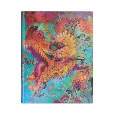 Abbildung von Humming Dragon (Android Jones Collection) Ultra 12 month Day at a time Softcover Flexi Dayplanner 2025 (Elastic Band Closure): jeden dzień na stronie, zamykany gumkę, papier 80 gsm