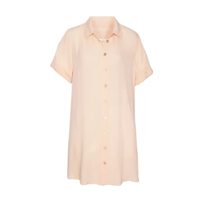 Abbildung von LASCANA Longbluse mit Knopfleiste, Kurzarmbluse, Blusenkleid, sommerlich