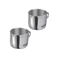 Abbildung von Westmark 2 Milchkännchen Brasilia 30 ml ideal für Kaffeesahne, Milch, Honig und andere Kaffee Teezusätze, Barista Zubehör Rostfreier Edelstahl