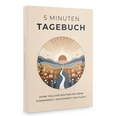 Abbildung von memoriecation 5 Minuten Tagebuch Dein Journal für mehr Dankbarkeit, Achtsamkeit und Glück Erwachsene, Dankbarkeitstagebuch, Achtsamkeitstagebuch bis 6 Journaling