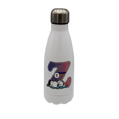 Abbildung von Snoopy Wasserflasche aus Edelstahl, luftdicht, mehrfarbig, 550 ml, Weiß, offizielles Lizenzprodukt (CyP Brands)