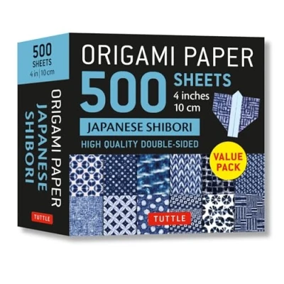Abbildung von Origami Paper 500 Sheets Japanese Shibori 4 (10 CM): Tuttle Paper: Double Sided Printed with 12 Different Blue &amp; White Patterns