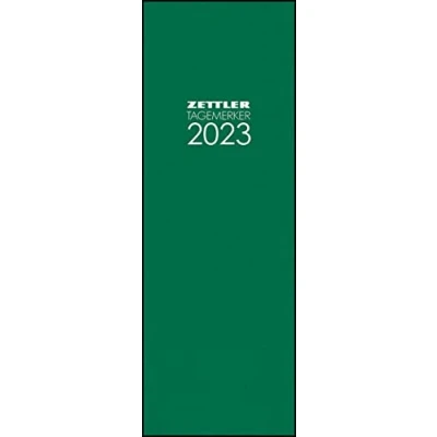 Abbildung von Tagevormerkbuch grün 2023 Bürokalender 10,4x29,6 cm 1 Tag auf Seite Einband mit Leinenstruktur Eckperforation und Leseband 808 0013