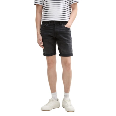 Abbildung von TOM Tailor JOSH Regular Jeans Shorts, Herren, Größe: 40, Black denim