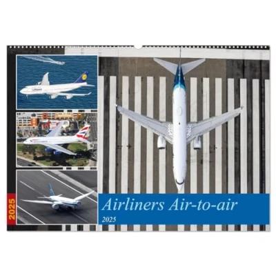 Abbildung von Airliners air to (Wandkalender 2025 DIN A2 quer), CALVENDO Monatskalender