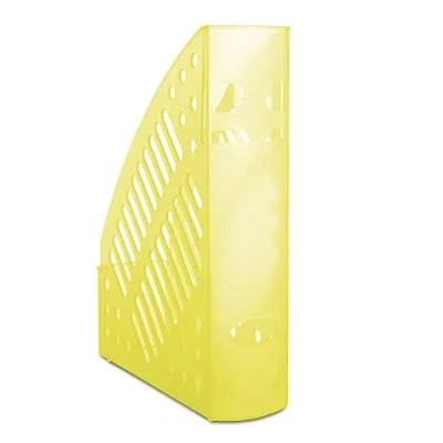 Abbildung von Magazinhalter A4 Polystyrol Transparent Gelb 1 Stk.