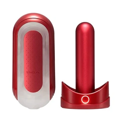 Abbildung von Masturbator plus Heizstab &quot;Flip 0 (Zero) Red Warmer Package&quot;