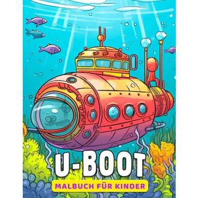 Abbildung von U Boot Malbuch für Kinder: Spaßige und einfache Unterwasser Malvorlagen Kinder zum Genießen. Perfekt Jungen, Mädchen, Geburtstage Wichtelgeschenke.