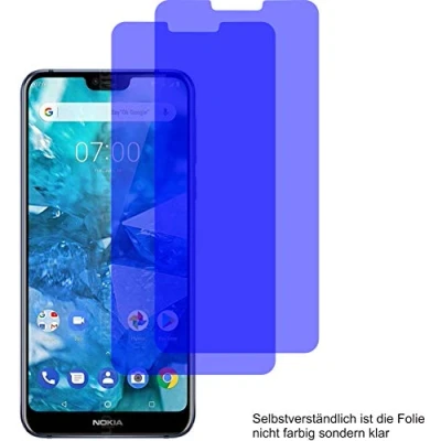 Abbildung von 4ProTec I 2X Crystal Clear klar Schutzfolie für Nokia 7.1 Displayschutzfolie Bildschirmschutzfolie Schutzhülle Displayschutz Displayfolie Folie